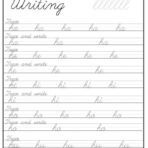 21 Cursive Handwriting Worksheets. Consonant and Vowel Tracing in a PDF ...