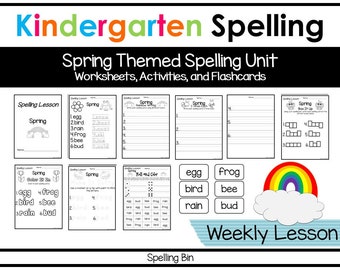 Unité d'orthographe de mots sur le thème du printemps de la maternelle. Leçon supplémentaire d'une semaine.