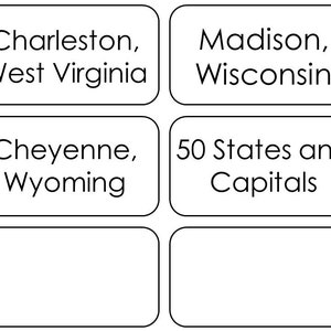 50 States and Capitals Printable Flashcards. US Geography and History ...