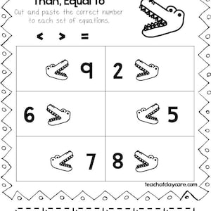 30 Printable Greater Than Less Than Equal to Worksheets. Preschool-3rd ...