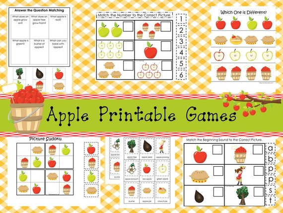 30 Apple Orchard Preschool Educational Learning Games