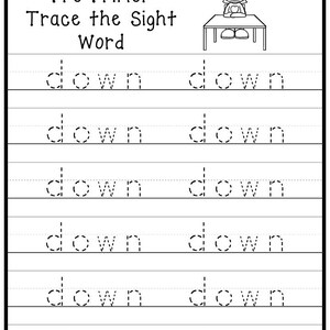 40 Printable Dolch Pre-primer Trace the Sight Word Worksheets ...