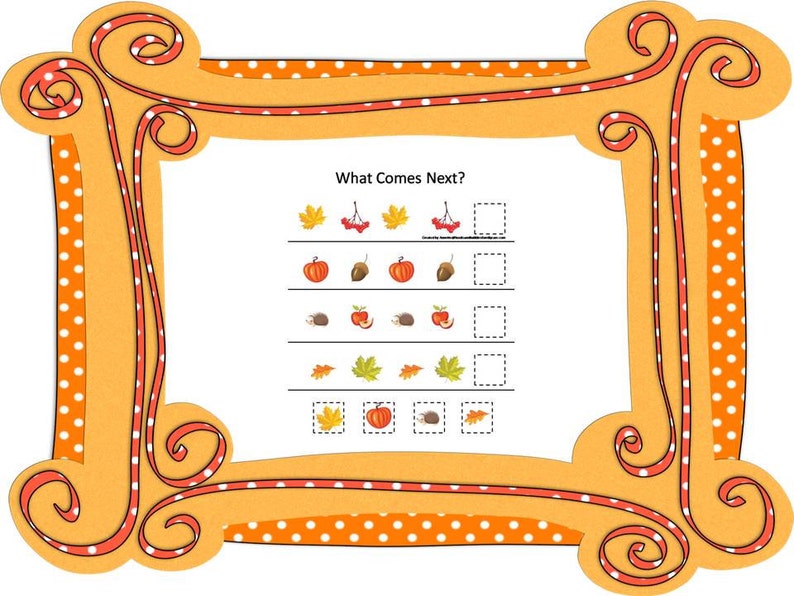 30 Fall Harvest Games Download. Games and Activities in PDF files. image 5