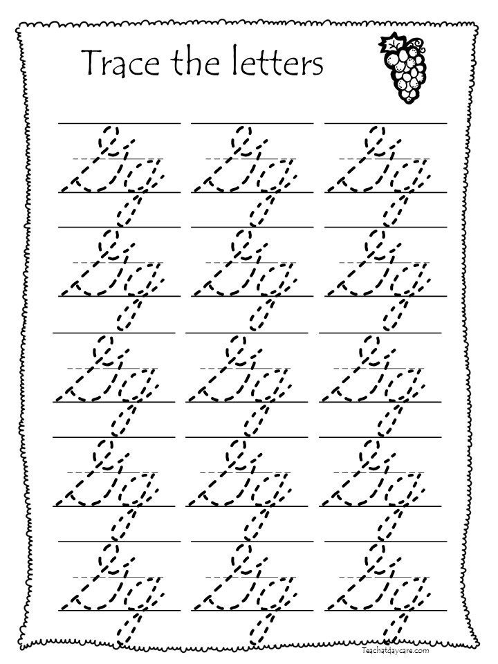 26 printable cursive trace the alphabet worksheets 1st