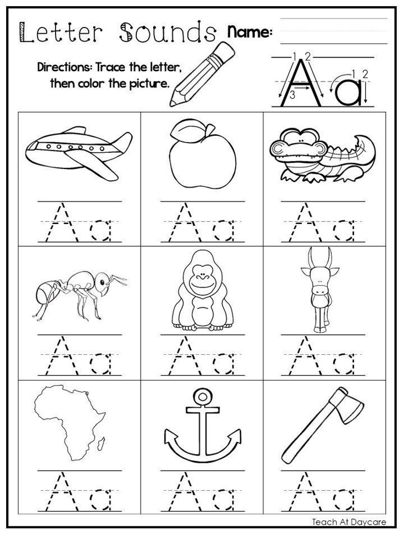 26 printable alphabet letter sounds worksheets preschool