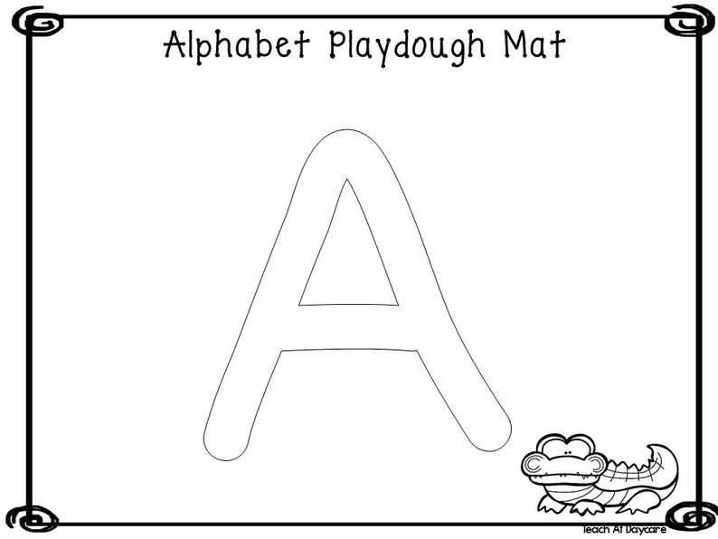 26 printable alphabet uppercase play dough mats worksheets etsy