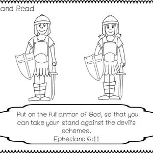Armor of God Activities and Worksheets Packet. Tracing | Etsy