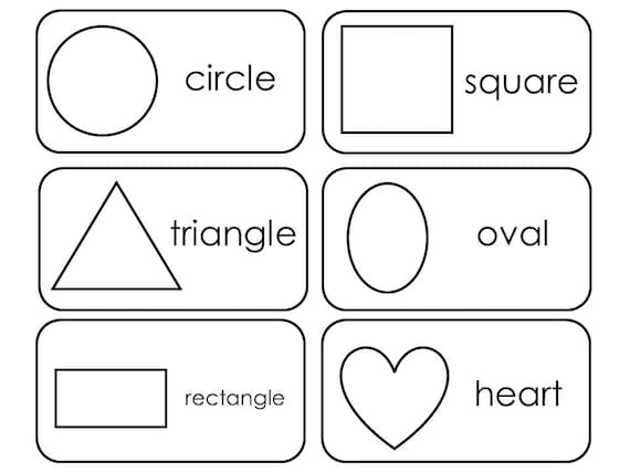 29 Printable 2d And 3d Shapes Flashcards Preschool 3rd Grade Etsy