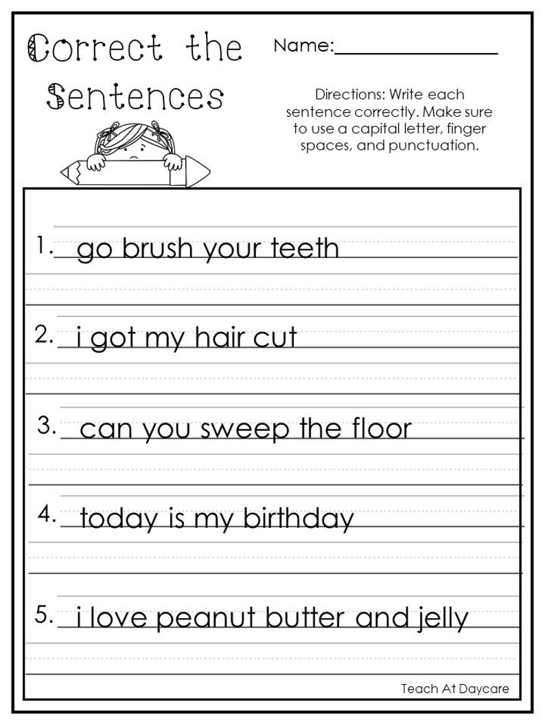 10-printable-correct-the-sentences-worksheets-1st-2nd-grade-etsy