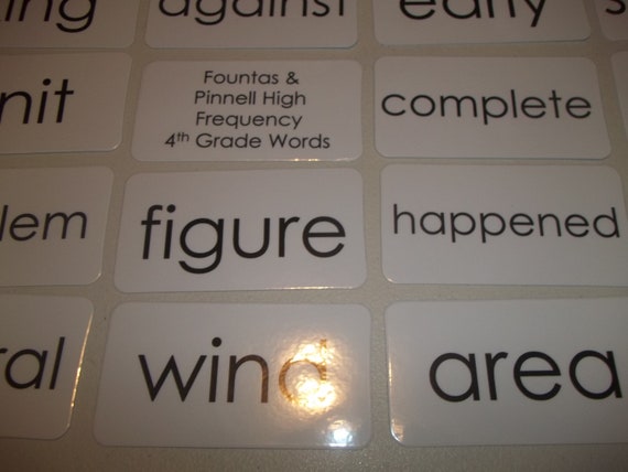 101 Fountas and Pinnell Fourth Grade Flashcards.