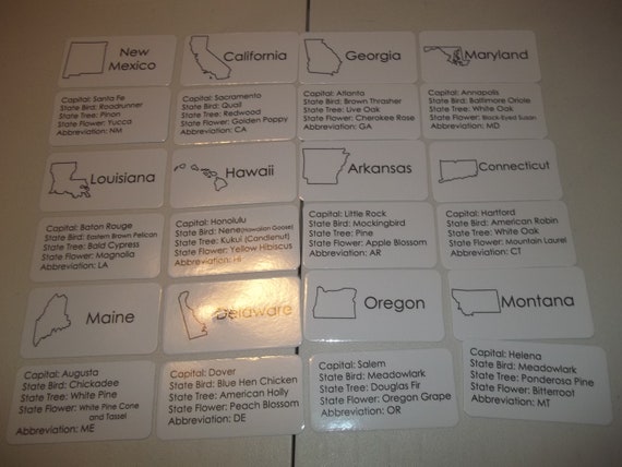 Preschool-5th Grade Geography Flashcards. 100 States and State Flags Flashcards 