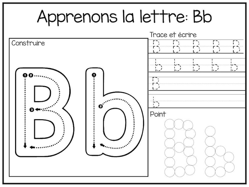 Let's Learn the Letters in French-build, Trace and Write, and Dot ...