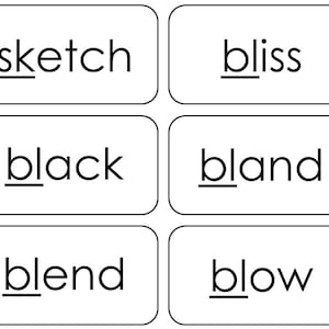 100 Flashcards de mélanges imprimables. ELA préscolaire-2e année. Mélanger le tri des mots.