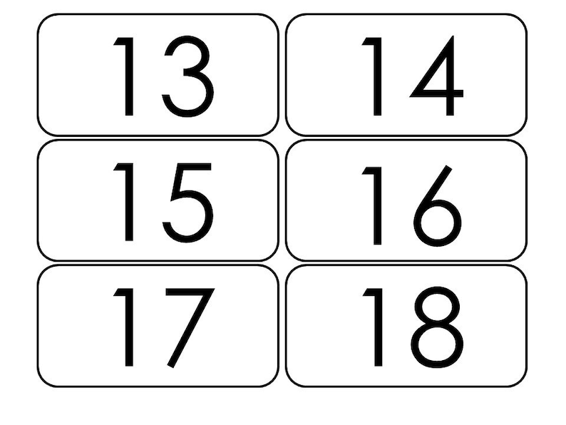 100 printable numbers 1 100 flashcards preschool thru
