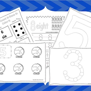 Descarga del currículo de Numbers. Preescolar-Jardín de Infantes. Hojas de trabajo y actividades en archivos PDF.