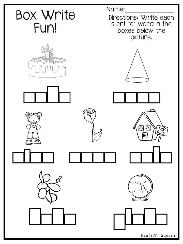 10 Printable Silent 'E' Worksheets. 1st-2nd Grade ELA | Etsy
