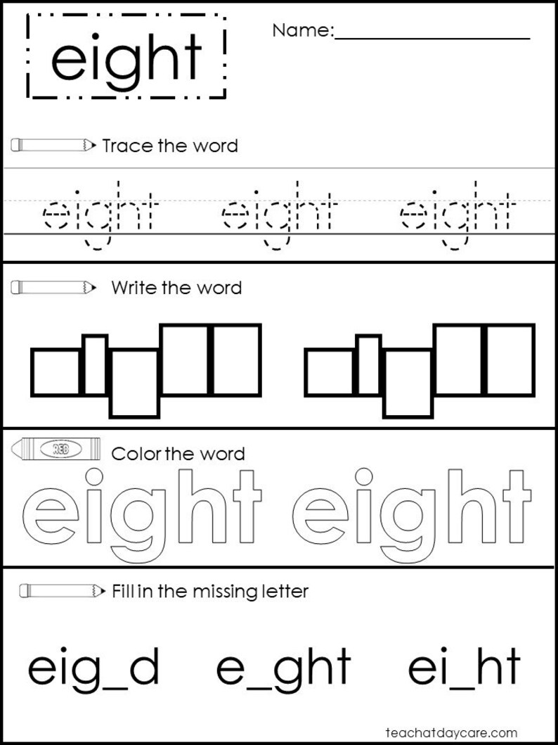 41 printable dolch 3rd grade word work worksheets 3rd grade etsy