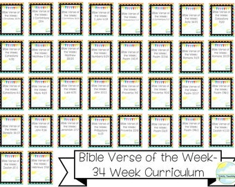 Entire Bible Verse of the Week Curriculum-34 Weeks of Bible Study