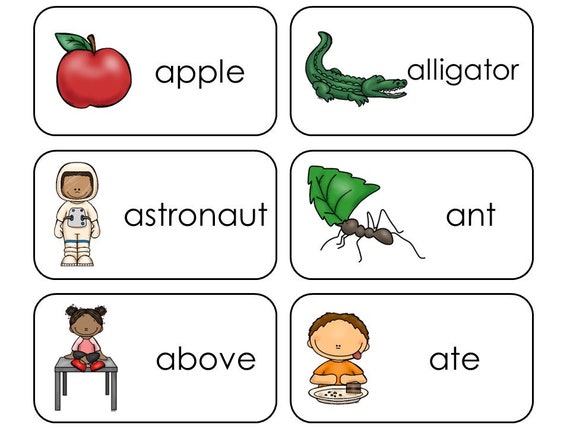 Phonics Picture and Word Flashcards. ELA, Fluency, and