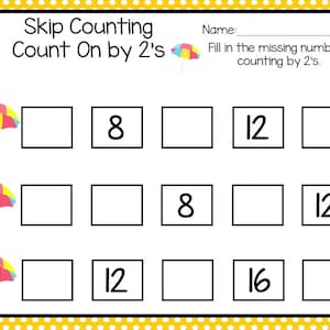 40 Printable Summer Themed Skip Counting Worksheets/Work Mats. Count By 2&#39;s, 5&#39;s, 10&#39;s, and 100&#39;s. 1st-3rd Grade Math.