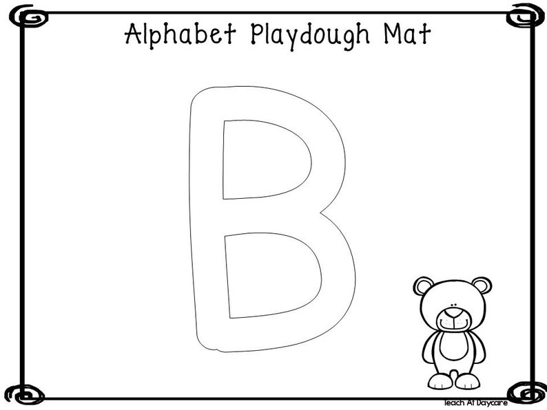 26 Printable Alphabet Uppercase Play Dough Mats Worksheets. Preschool ...