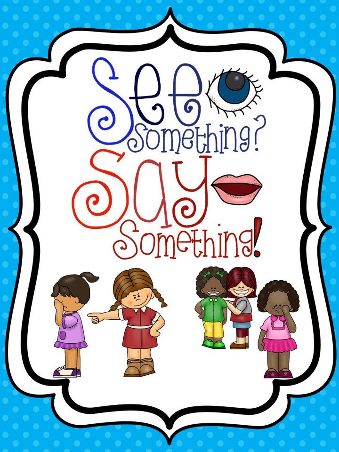 6 Printable No Bullying Posters. Full Page Classroom Wall | Etsy