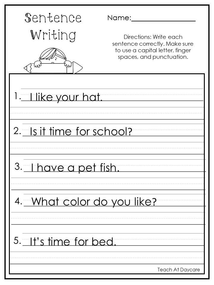10 printable write the sentence worksheets 1st 3rd grade ela etsy
