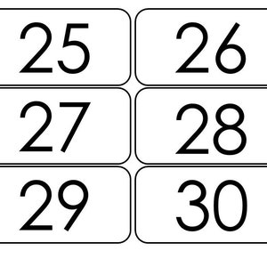 100 Printable Numbers 1-100 Flashcards. Preschool Thru Third Grade ...