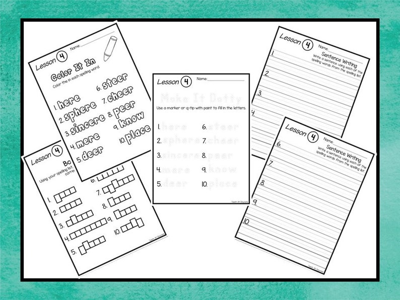 2nd Grade Spelling Curriculum Unit. 38 Weekly Lessons. Prints 663 pages. image 8