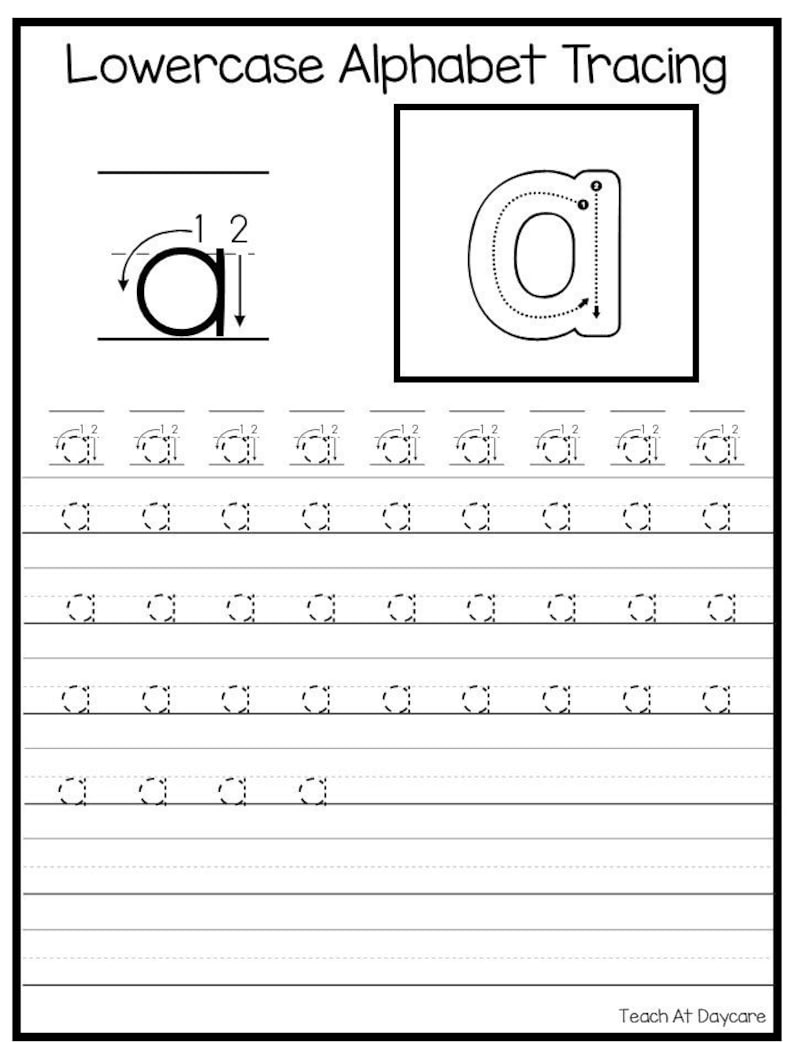 Lower Case Letter Tracing Free Printable