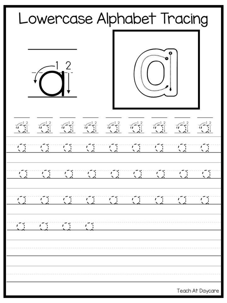 Tracing Lowercase Letters Printable Worksheets Printable Word Searches