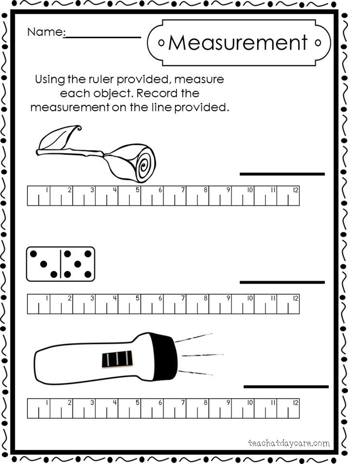 1st Grade Math Ruler 10 Printable Measuring With a Ruler Worksheets. Preschool-1st Grade ...