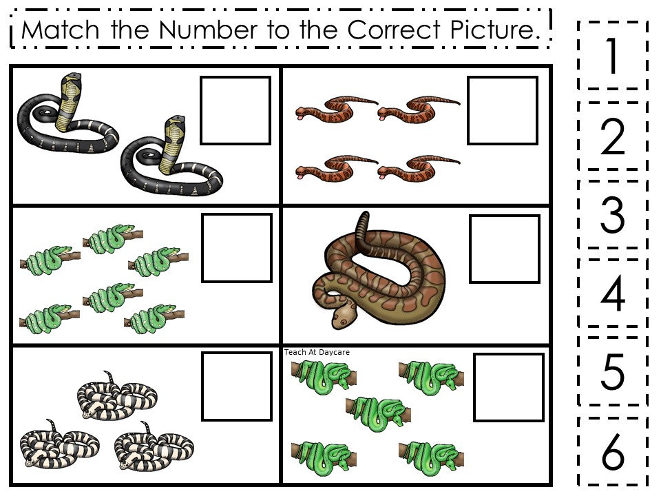 30 Snakes Printable Preschool Educational Games Download. Games and ...