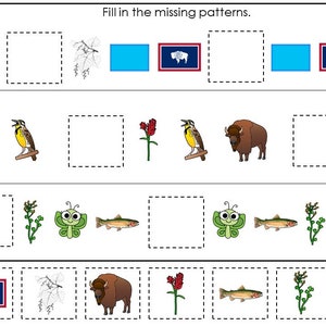 30 Wyoming State Symbols Themed Learning Games Download. ZIP File ...
