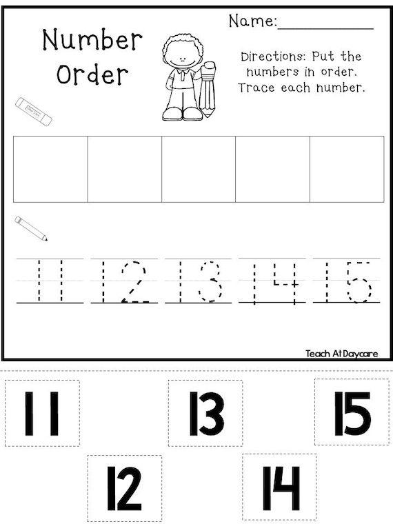 18 printable number matching worksheets etsy
