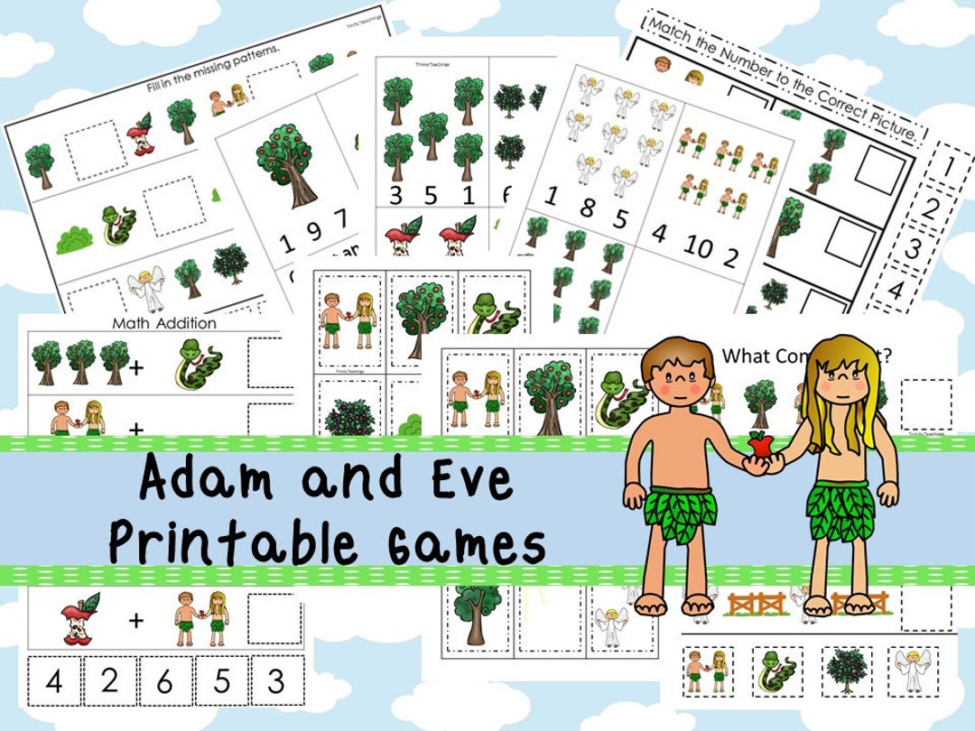 30 Adam and Eve Games Download. Games and Activities in PDF