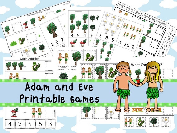 30 Adam and Eve Games Download. Games and Activities in PDF - Etsy