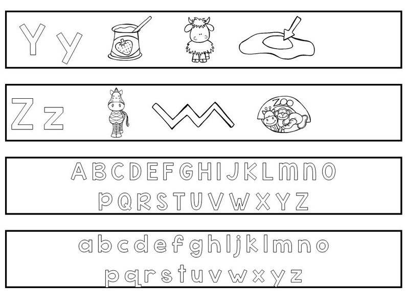 26 Printable Alphabet Bracelets. PreschoolKDG Phonics. Etsy