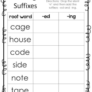 10 Printable Adding Suffixes Worksheets. 1st-2nd Grade ELA Worksheets ...