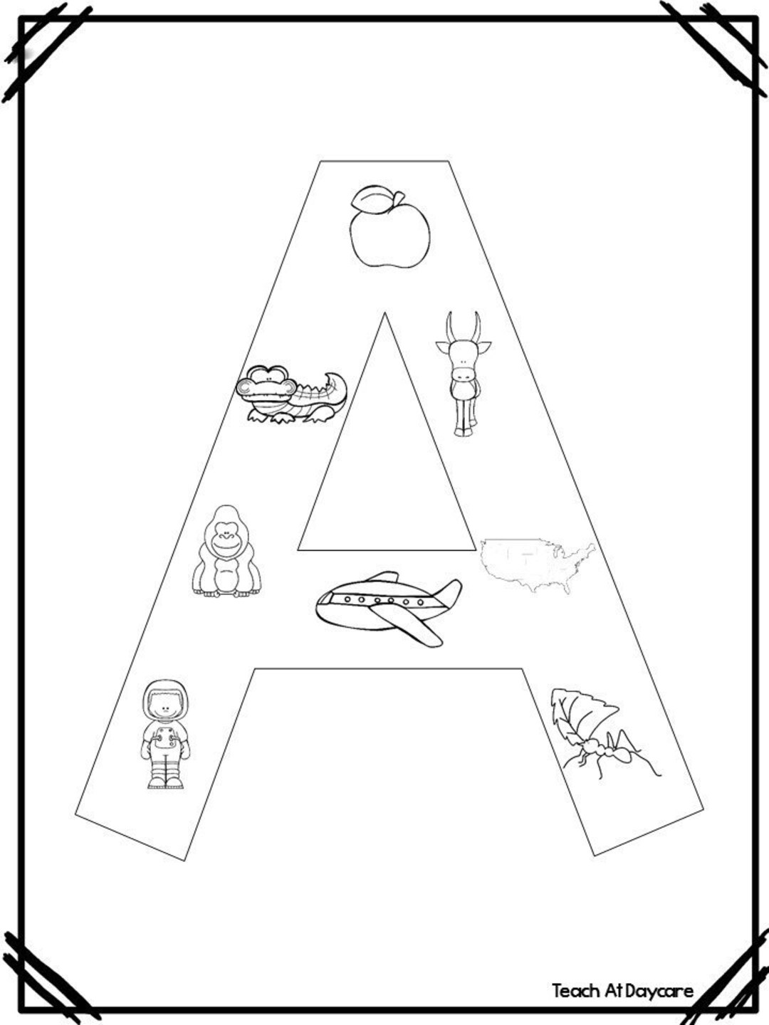 26 Printable Beginning Sounds Color Worksheets Preschool kdg Etsy