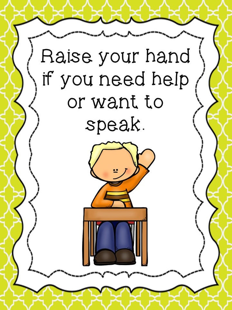 Classroom Rules Poster Printable Free