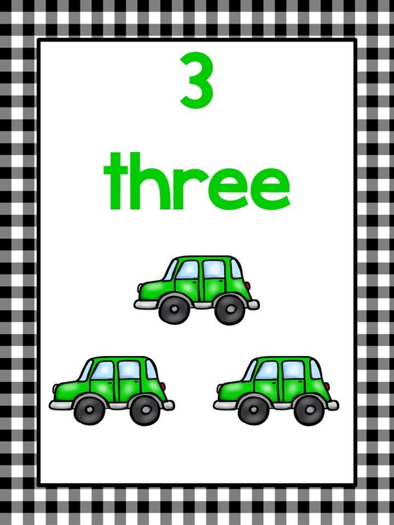 20 printable numbers posters numbers 1 20 classroom wall etsy