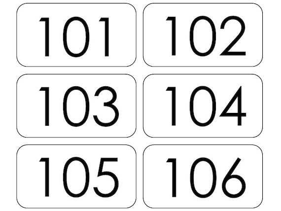 100 Printable Numbers 101-200 Flashcards. Preschool Thru Third - Etsy ...