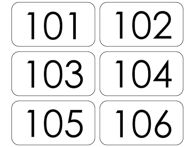 100 Printable Numbers 101-200 Flashcards. Preschool Thru Third - Etsy ...