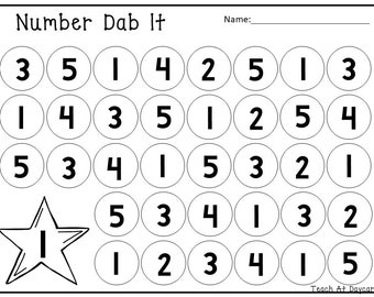 20 Printable Numbers 1-20 Dab It Worksheets. Preschool-Kindergarten Numbers and Math.