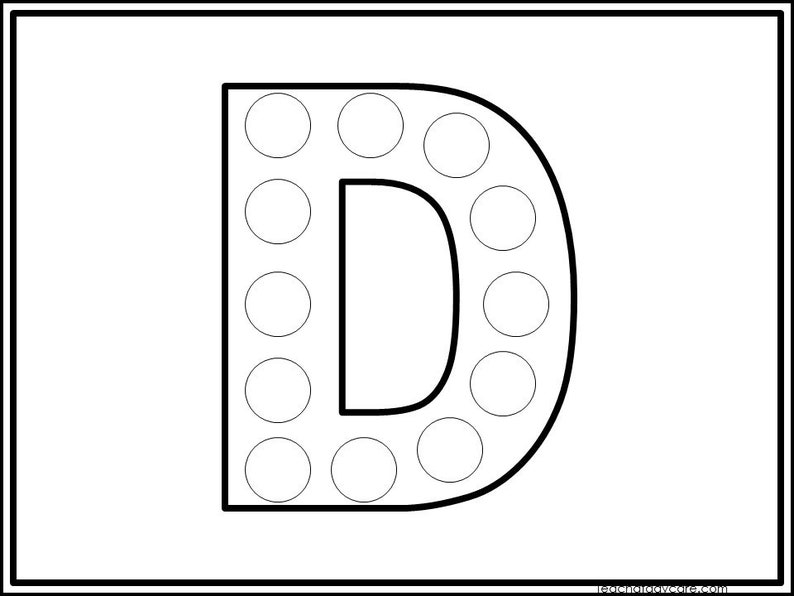 26 Printable Alphabet Uppercase Do-A-Dots Worksheets. Preschool-KDG Phonics. image 4