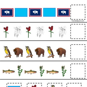 30 Wyoming State Symbols Themed Learning Games Download. ZIP File ...
