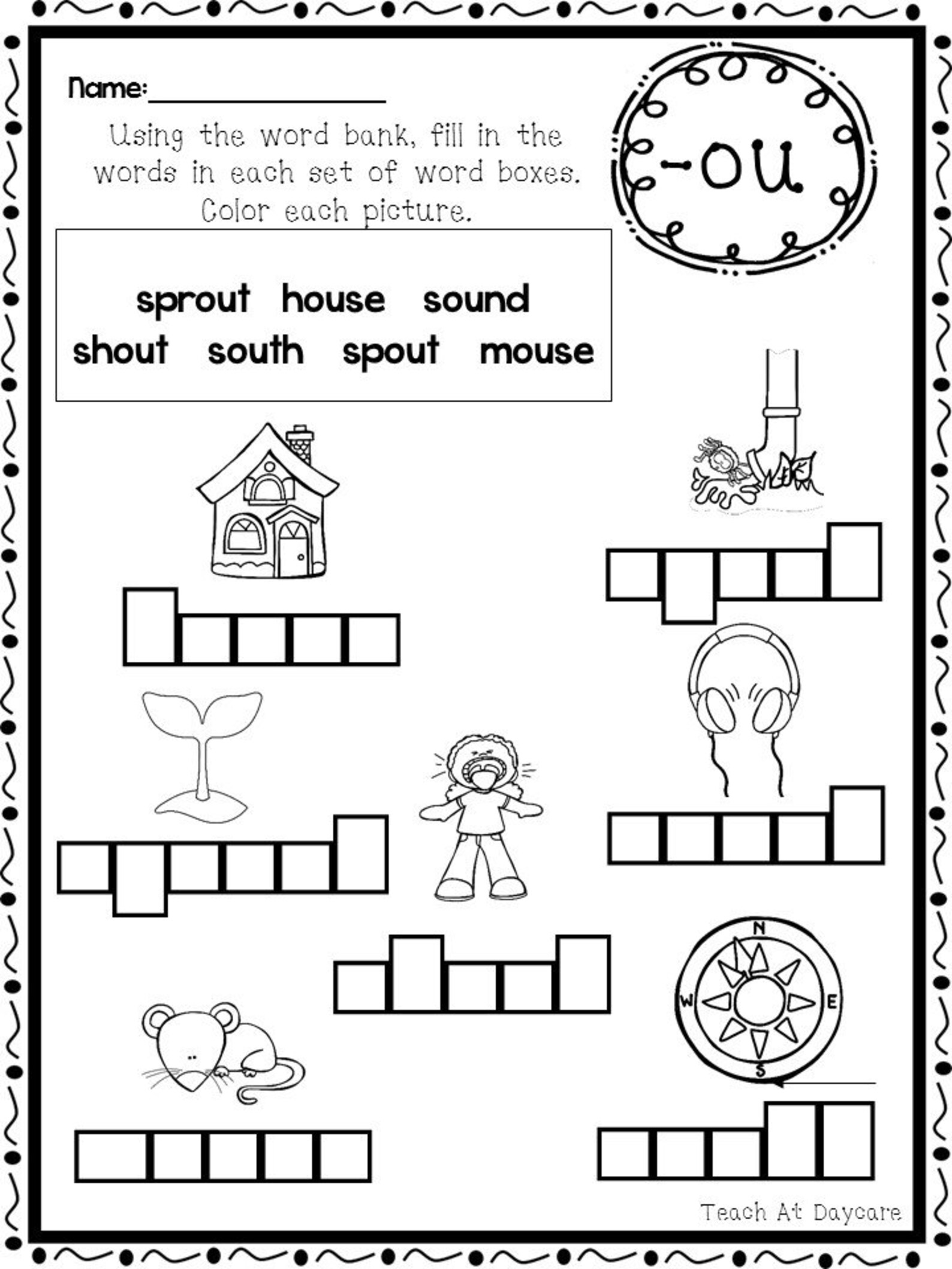 10 Printable Diphthongs Box Write Worksheets. Kindergarten-2nd | Etsy ...