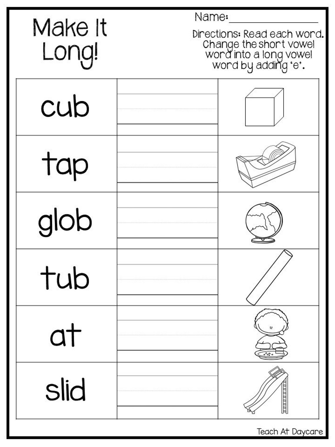 Magic E Worksheets