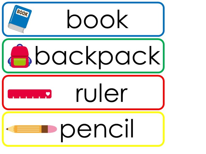 Back to School Word Wall Set, Preschool Classroom Decor (PDF Pattern ...